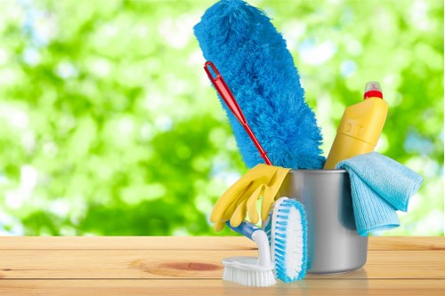 Professional Cleaners SW5 following safety procedures
